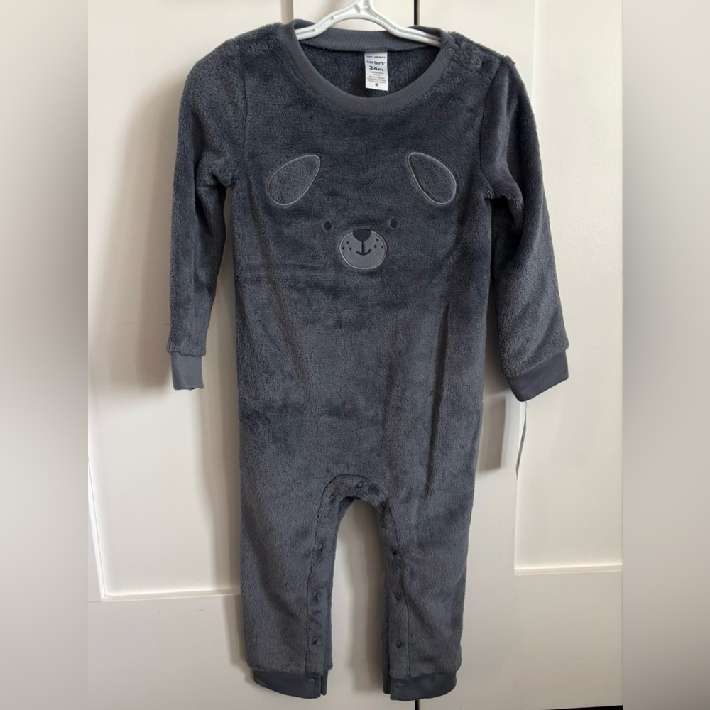 NWT Carters Fleece Bunting Suit